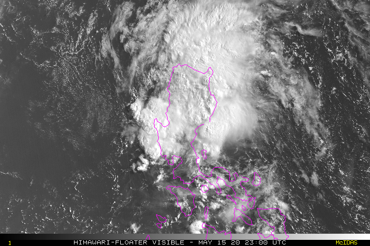 2020年 台風1号 リアルタイム衛星画像