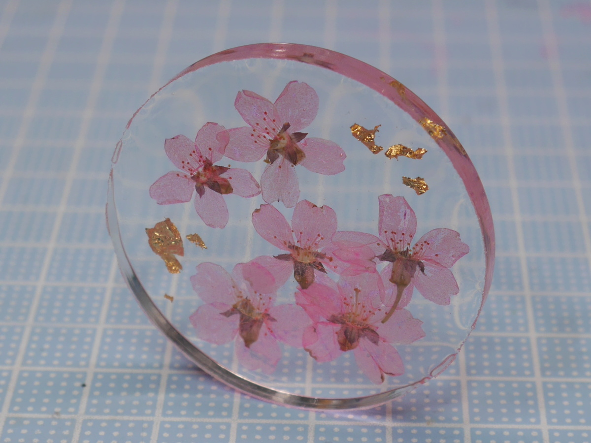 模型の花道のブログ 桜の押し花のレジンクラフト作ってみた