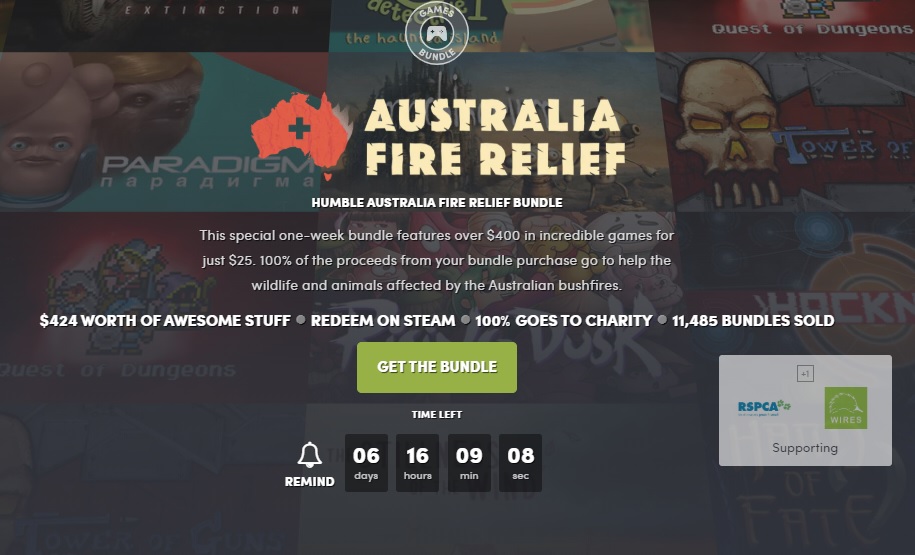 Humble Australia Fire Relief Bundle