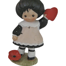 Enesco 1983 Girl Figurine zom thedaisychain on Ruby Lane　－１